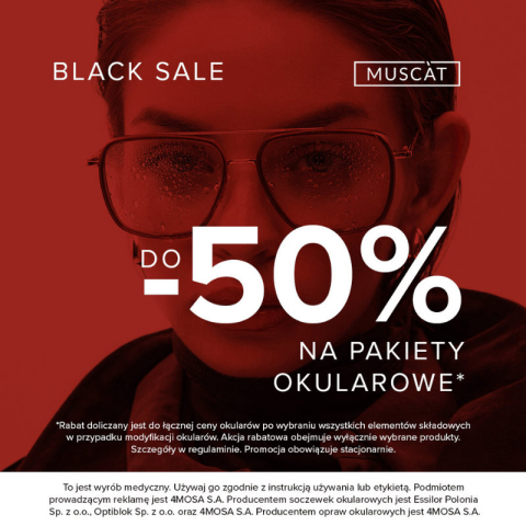 MUSCAT BLACK SALE: FINANŁ DO -50% NA PAKIETY OKULAROWE!