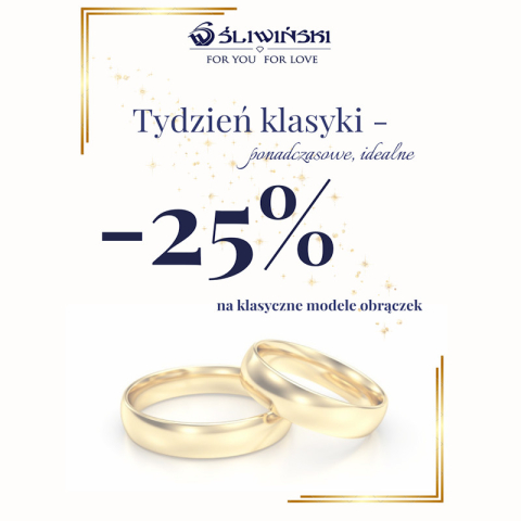 -25 % na obrączki klasyczne