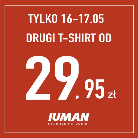 Drugi T-shirt od 29,95 zł