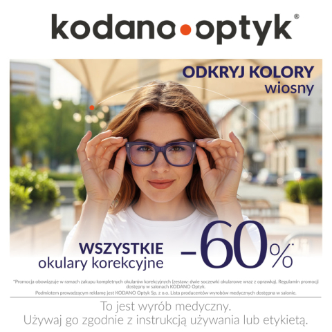 WSZYSTKIE OKULARY KOREKCYJNE 60% TANIEJ W KODANO OPTYK!