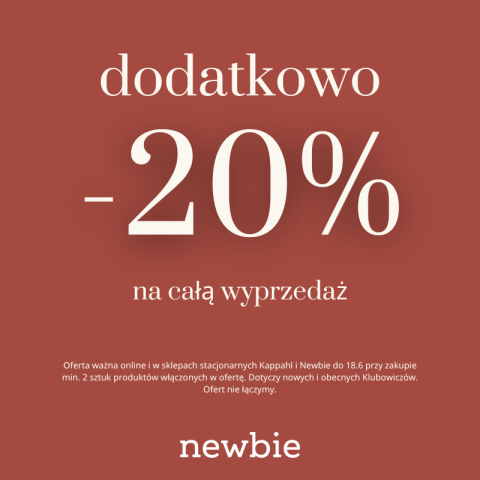 DODATKOWA ZNIŻKA NA WYPRZEDAŻ W NEWBIE!