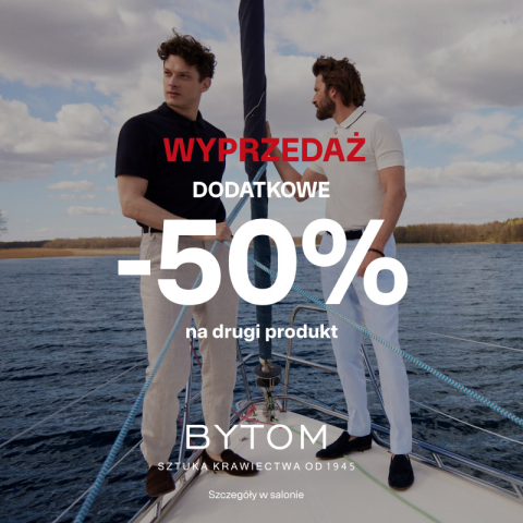 DODATKOWE - 50% NA DRUGA SZTUKĘ NA PRODUKTY Z WYPRZEDAŻY