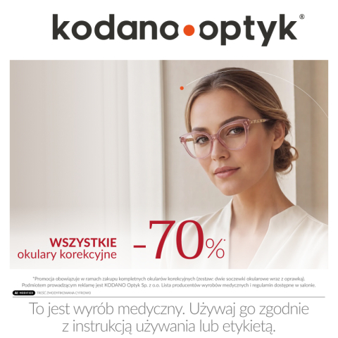 WSZYSTKIE okulary korekcyjne 70% taniej w KODANO Optyk!