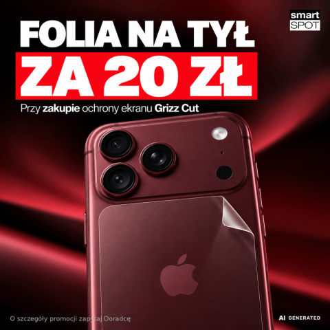 FOLIA NA TYŁ TELEFONU ZA 20ZŁ PRZY ZAKUPIE OCHRONY NA EKRAN W SMARTSPOT