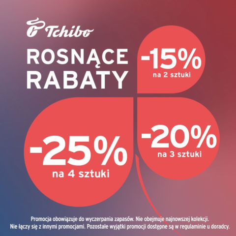 ROSNĄCE RABATY W TCHIBO!